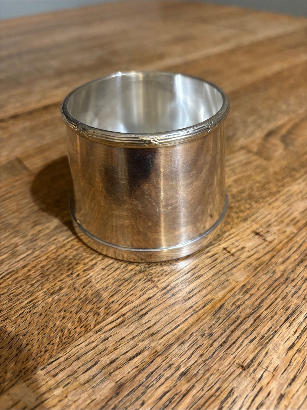 Vintage Jos Heinrichs Nickel Silver Small Bowl/Metal Container Paris & New York